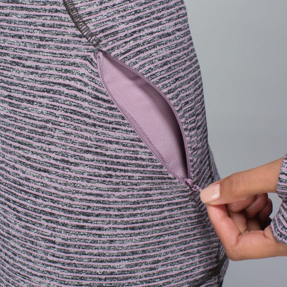 NWOT LULULEMON Race Your Pace Half Zip Top - Size 6 - Lilac Purple Grey - Picture 7 of 12
